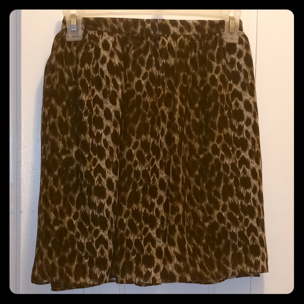Wet Seal Leopard Print Skirt